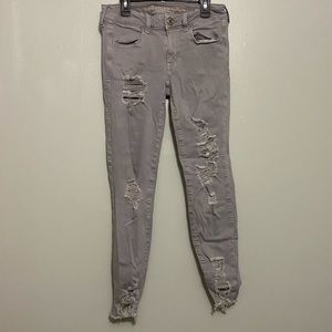 AE Gray Distressed jeans